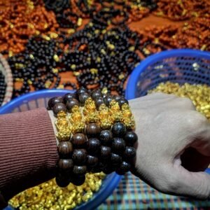 vòng tay gỗ mix tỳ hưu 10k